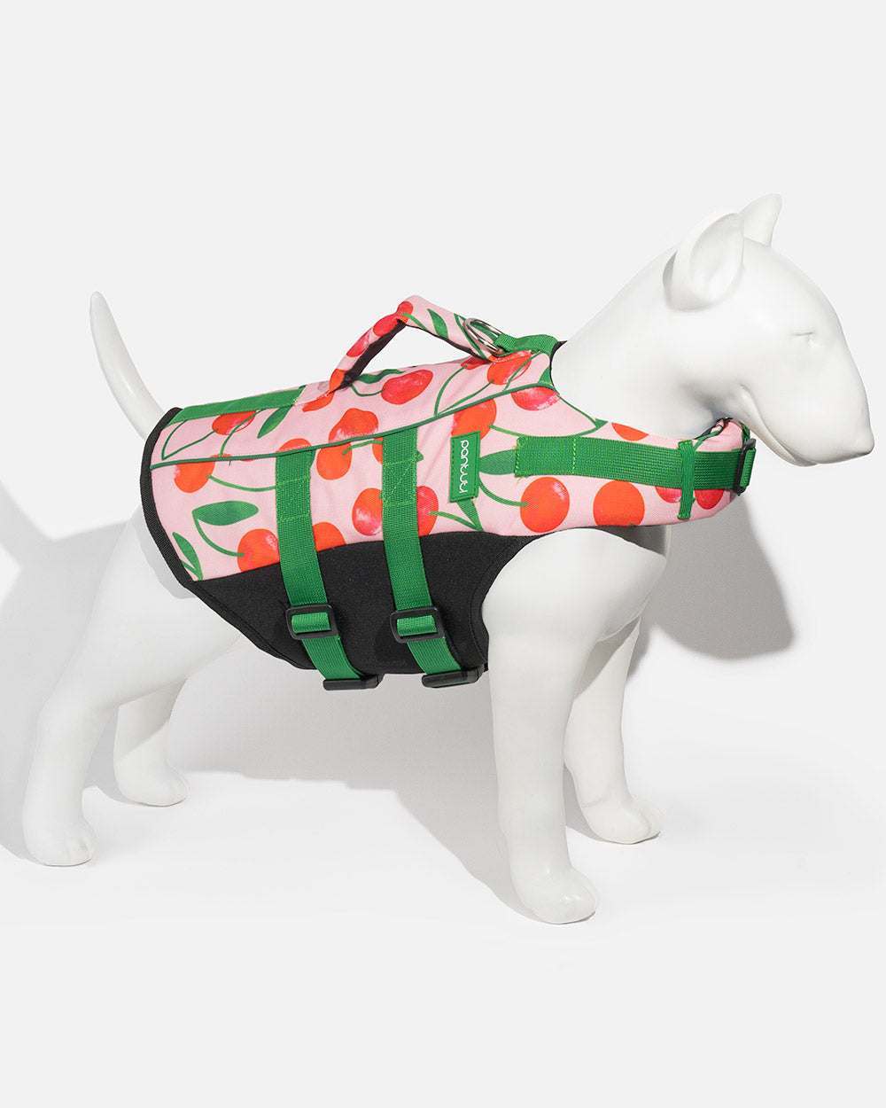 Hundeschwimmweste "CHERRY PUP" – mit Griff & Reflex, Größen S–XL