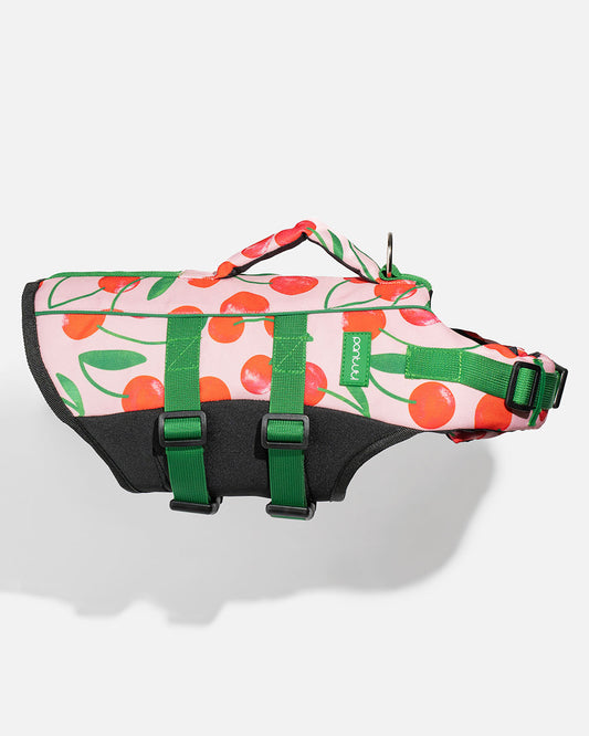 Hundeschwimmweste mit Kirschenmuster CHERRY PUP
