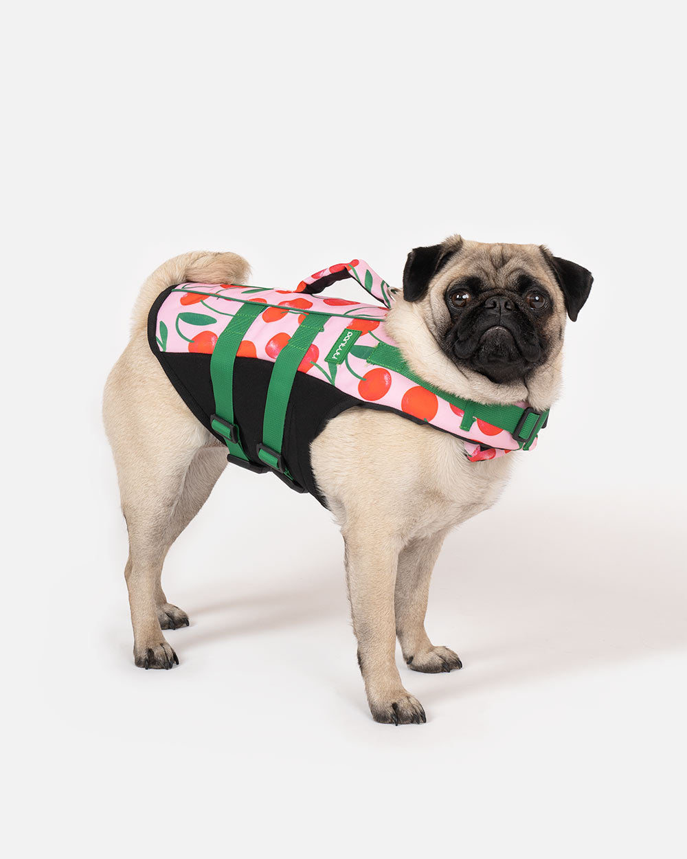 Hundeschwimmweste "CHERRY PUP" – mit Griff & Reflex, Größen S–XL