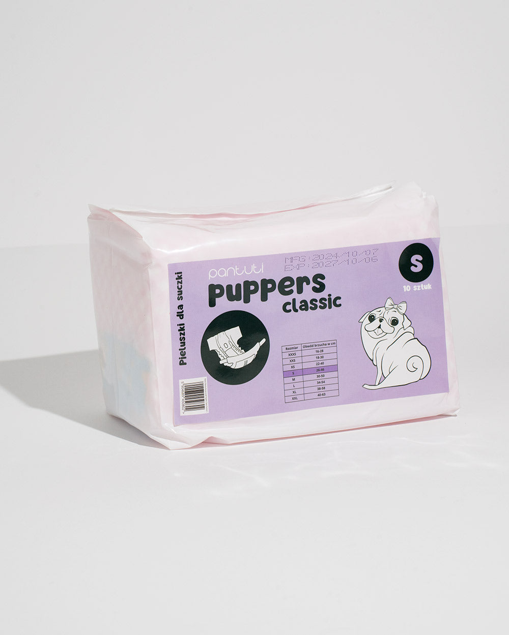 Saugfähige Hundewindeln für Hündinnen PUPPERS CLASSIC