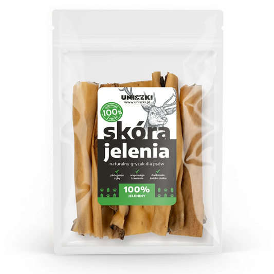 Przysmak dla psa skóra jelenia UNISZKI 100 g